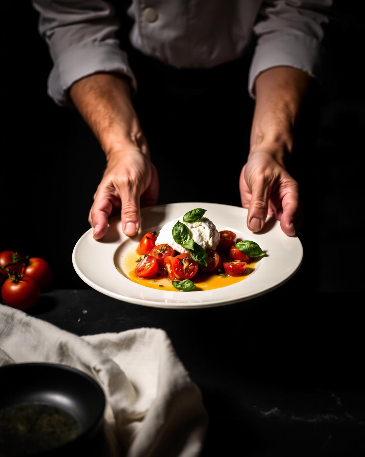 Chef Oscar Bertone in the kitchen